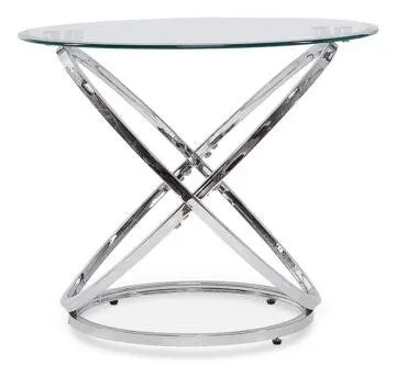 Axis 26" End Table - Chrome