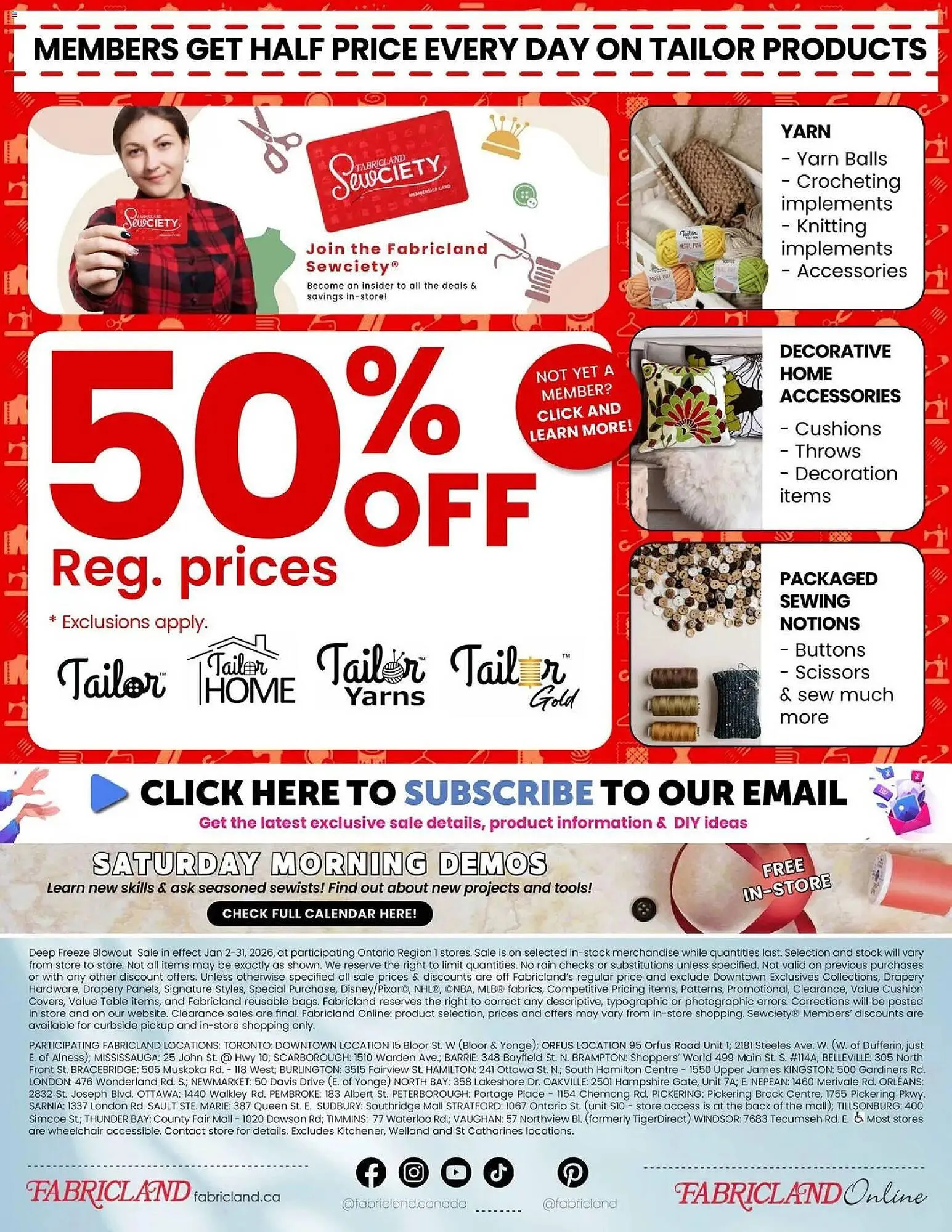 Fabricland flyer from January 2 to February 1 2026 - flyer page 15