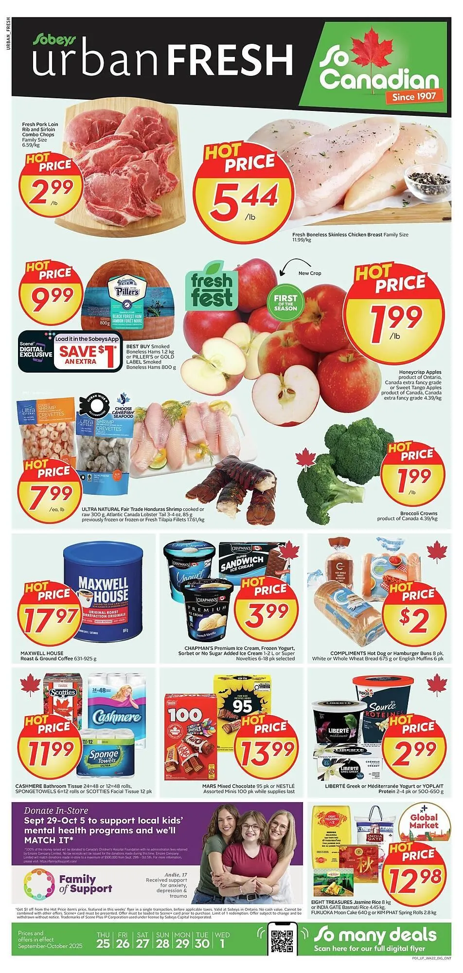 Sobeys flyer from September 26 to October 17 2025 - flyer page 1