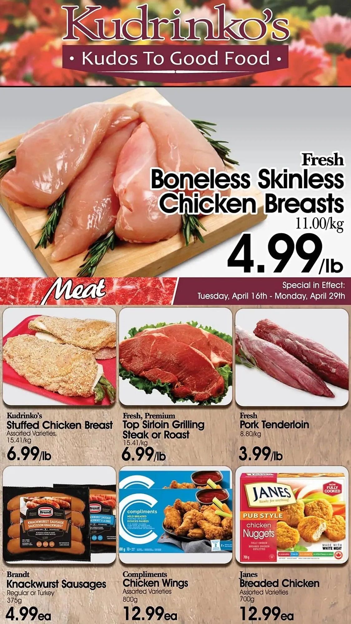 Kudrinko's flyer from April 16 to April 22 2024 - flyer page 4