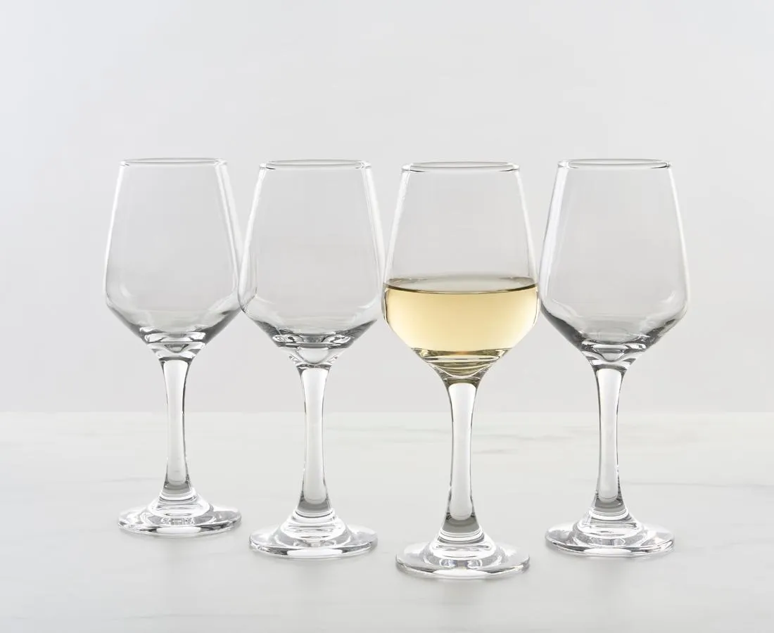 Massimo White Wine Glasses, 355 ml, Set of 4