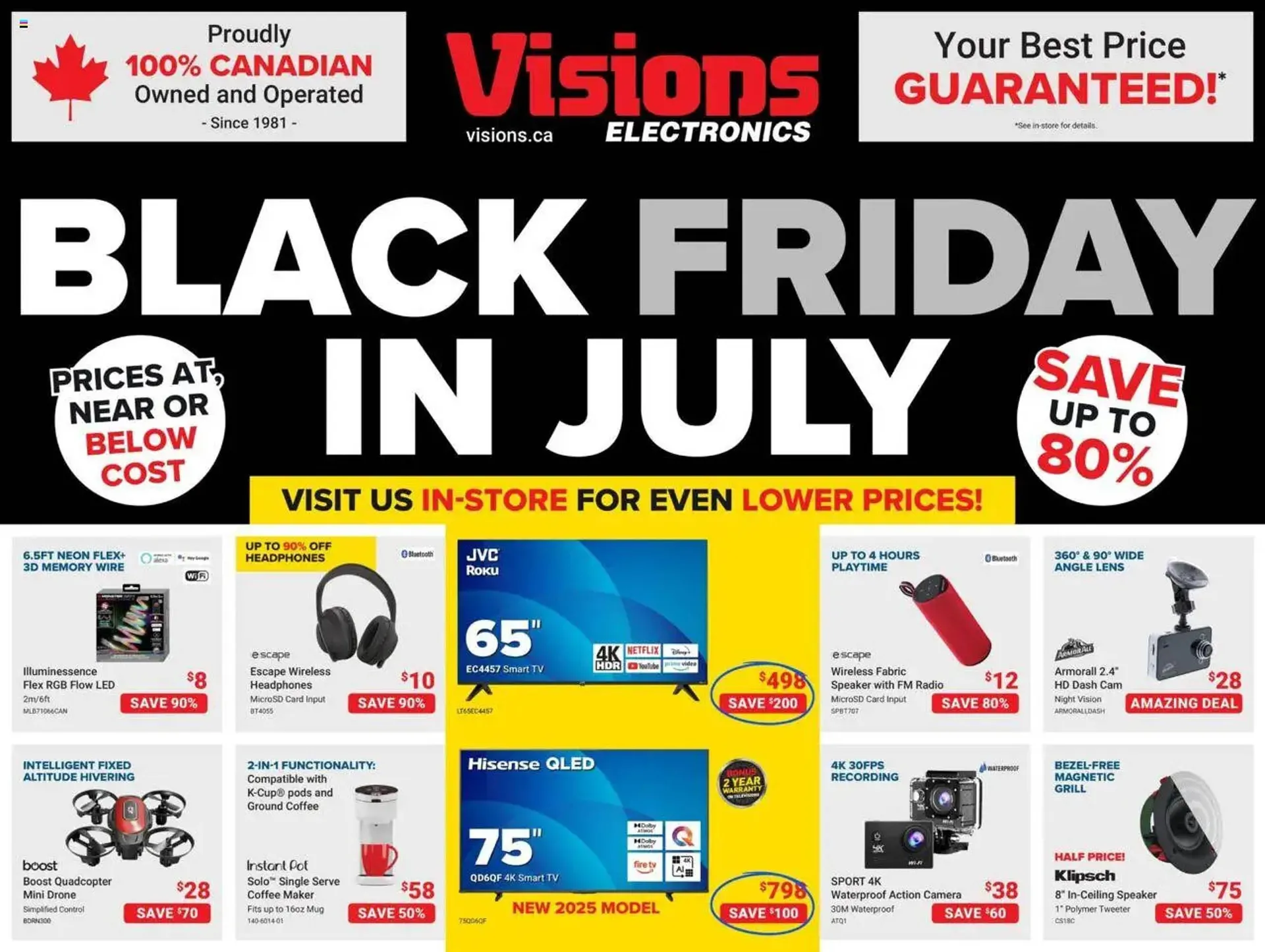 Visions Electronics flyer from July 25 to August 1 2025 - flyer page 1