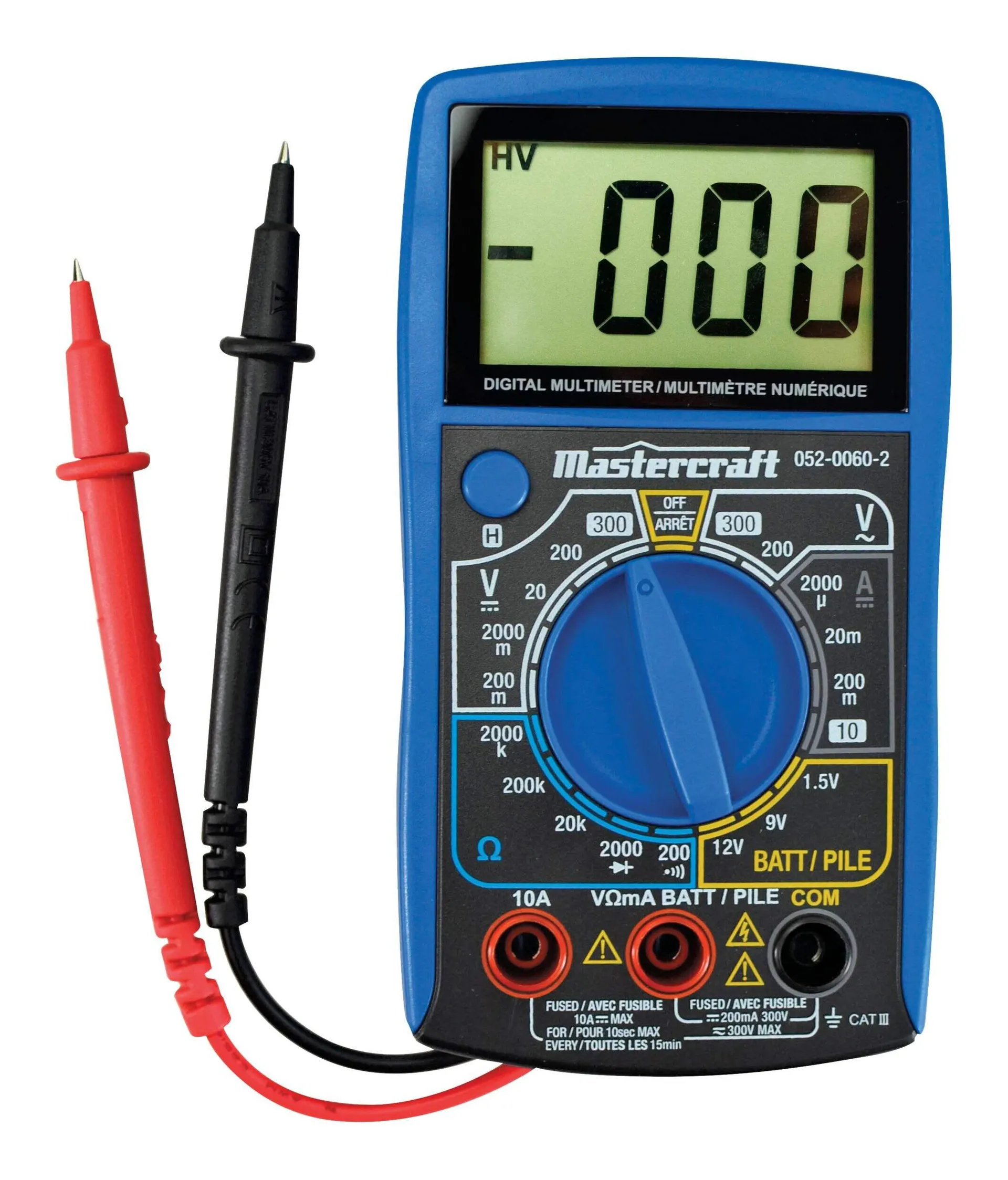 Mastercraft 7-Function, 19 Range Pocket Digital Multimeter