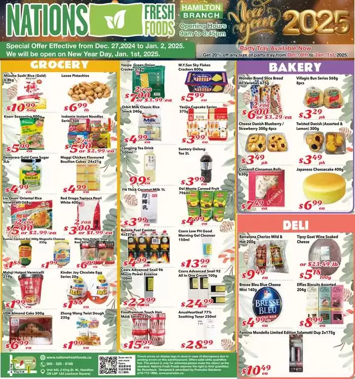 Weekly special Nations Fresh Foods from December 28 to January 11 2025 - flyer page 1