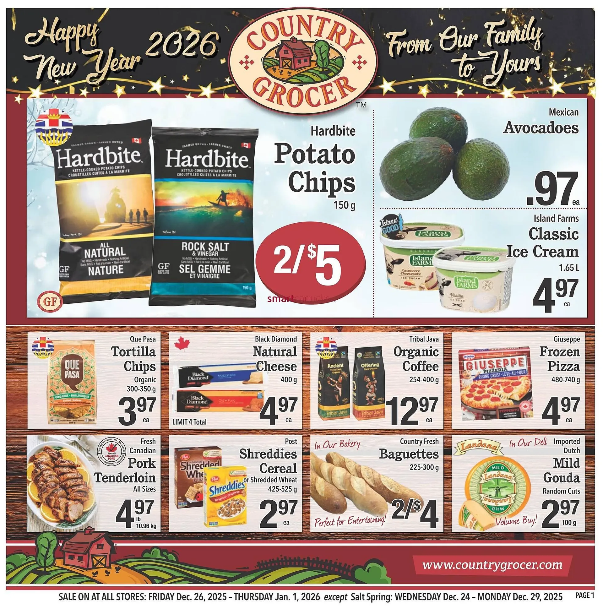 Country Grocer flyer from December 26 to January 1 2026 - flyer page 1