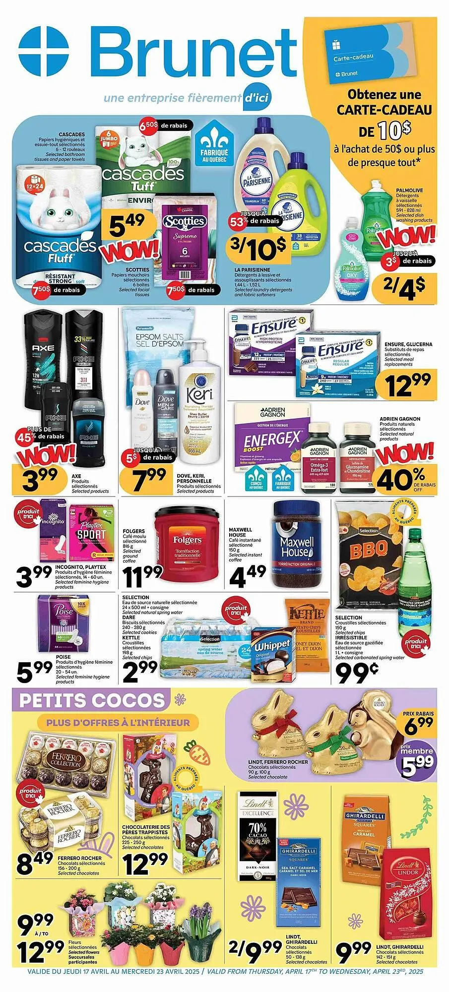 Brunet flyer from April 16 to April 30 2025 - flyer page 1