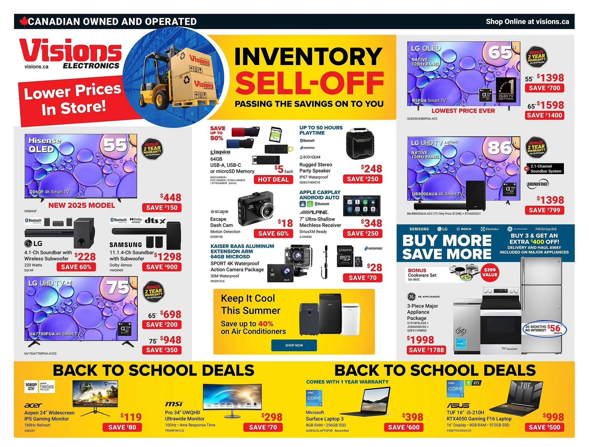 Visions Electronics flyer from August 8 to August 14 2025 - flyer page 1
