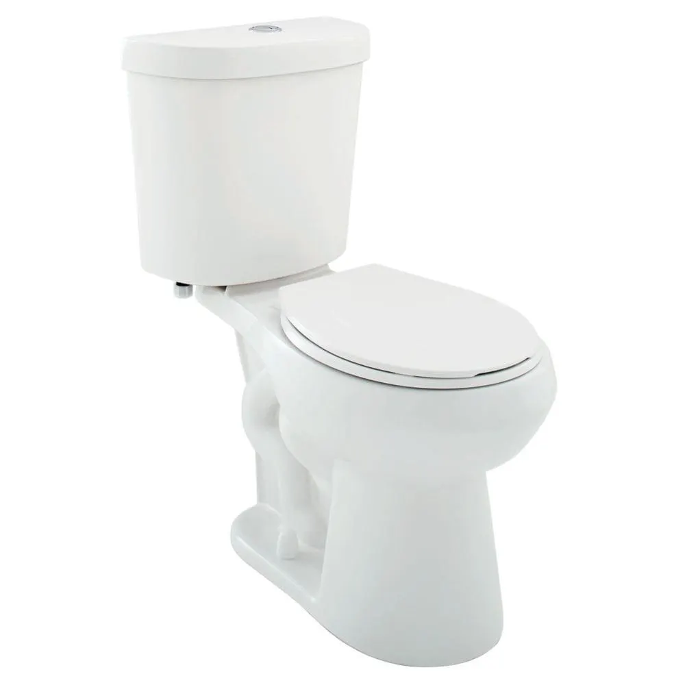 All-In-One 2-Piece Dual-Flush Round Bowl Toilet in White