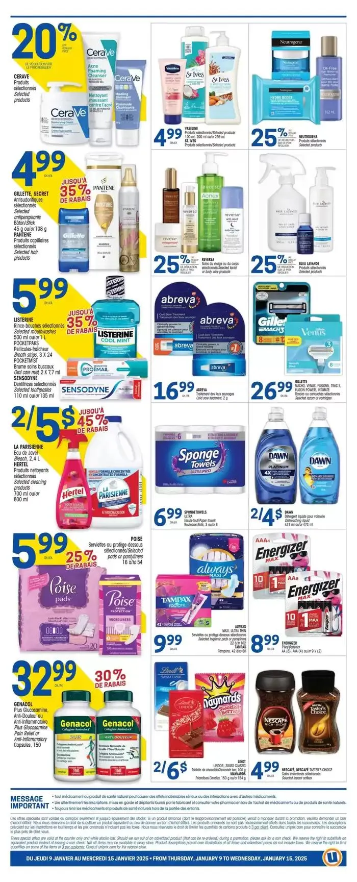 Uniprix Weekly ad from January 9 to January 15 2025 - flyer page 2