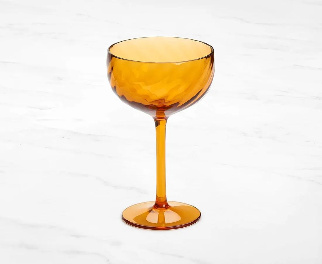 Ripple Acrylic Coupe, Cognac