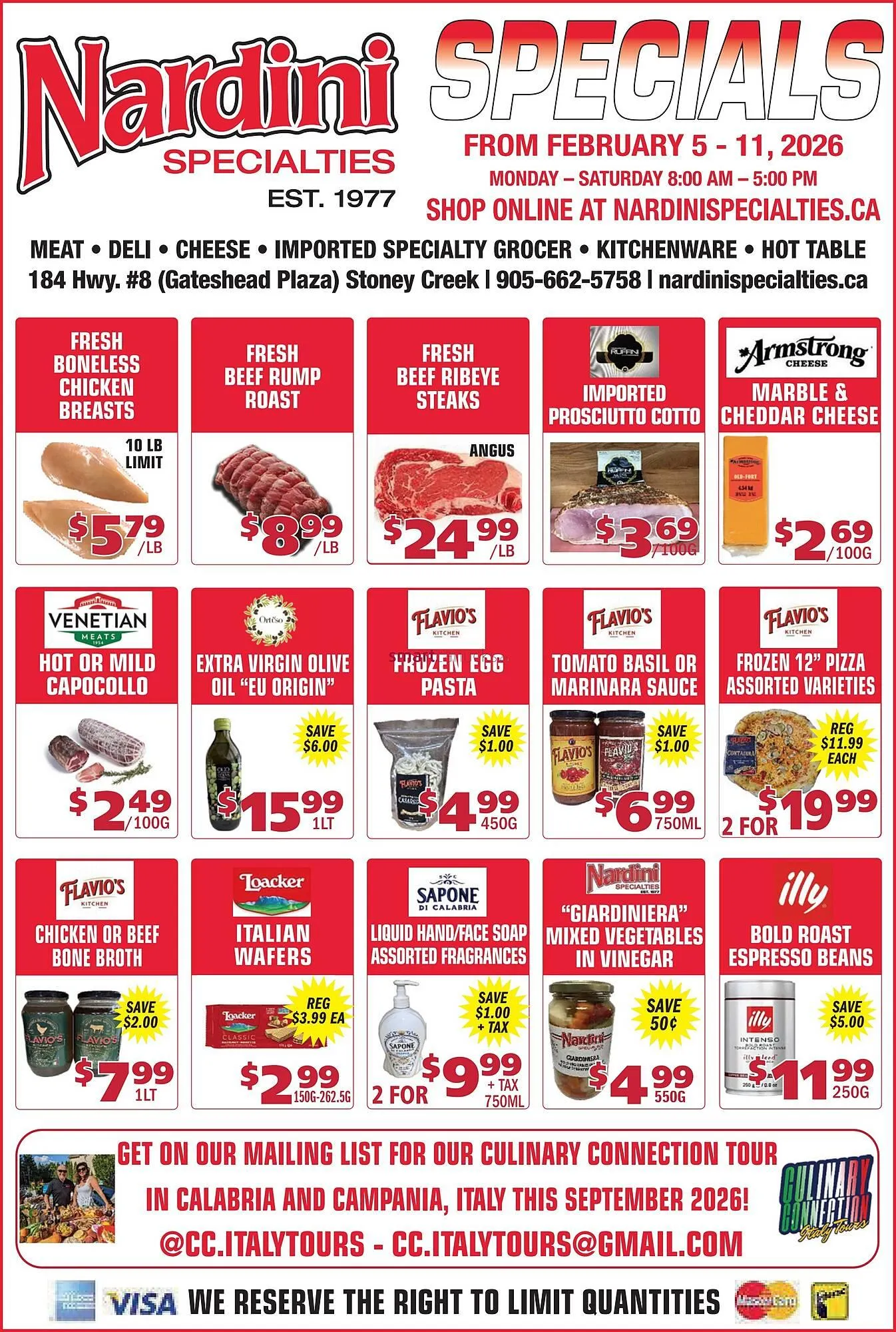 Nardini Specialties flyer from February 5 to February 11 2026 - flyer page 1