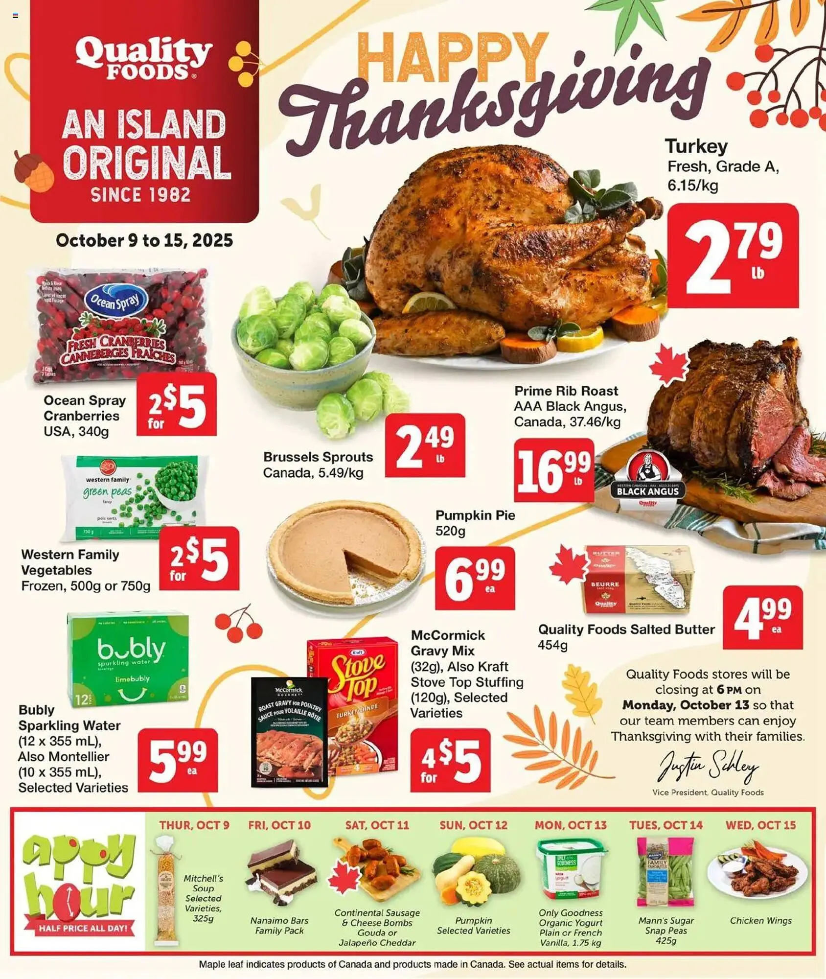 Quality Foods flyer from October 9 to October 15 2025 - flyer page 1