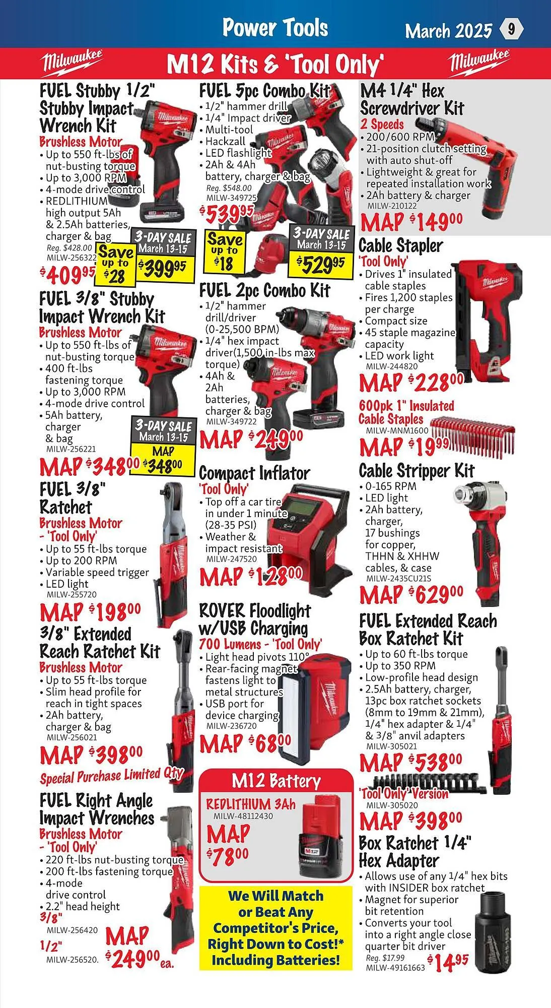 KMS Tools flyer from March 1 to March 31 2025 - flyer page 9