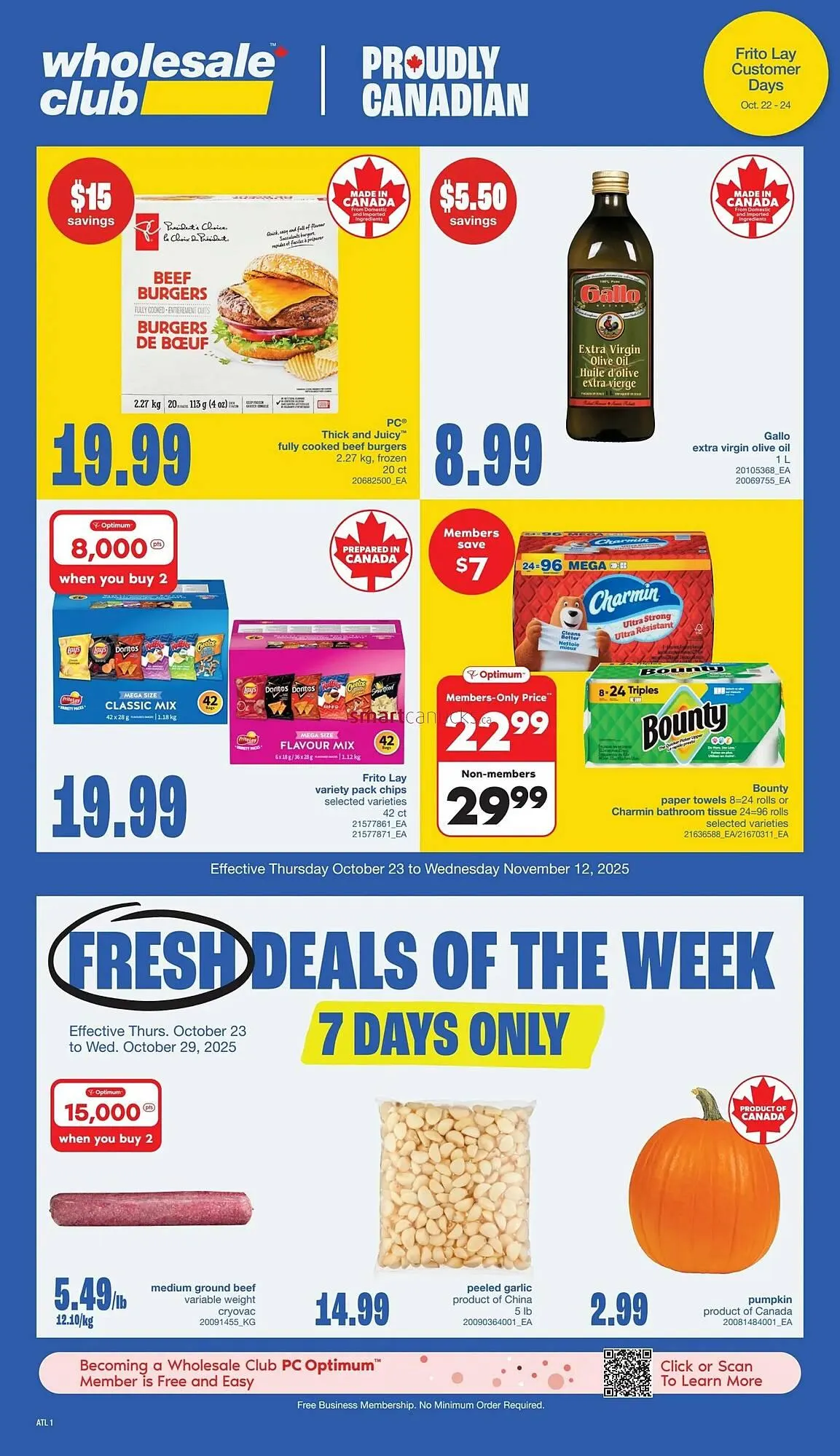 Wholesale Club flyer from October 23 to October 29 2025 - flyer page 1
