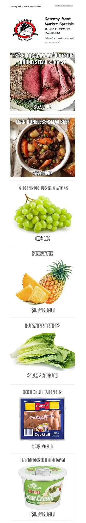 Grocery Gateway flyer from January 8 to January 14 2026 - flyer page 1