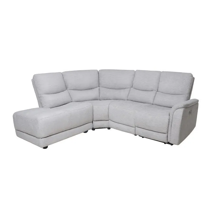 Sectionnel avec fauteuil inclinable électrique - gris