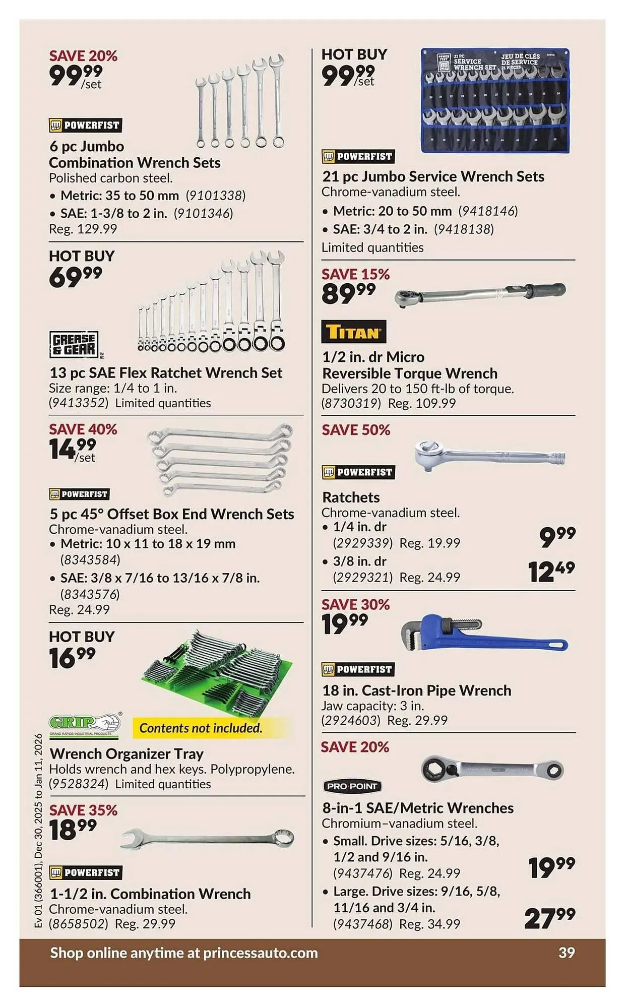 Princess Auto flyer from December 26 to January 2 2026 - flyer page 43