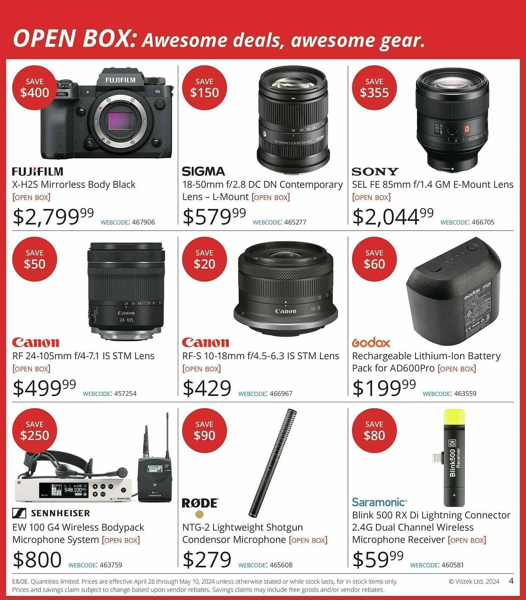 Vistek flyer from April 26 to May 3 2024 - flyer page 4