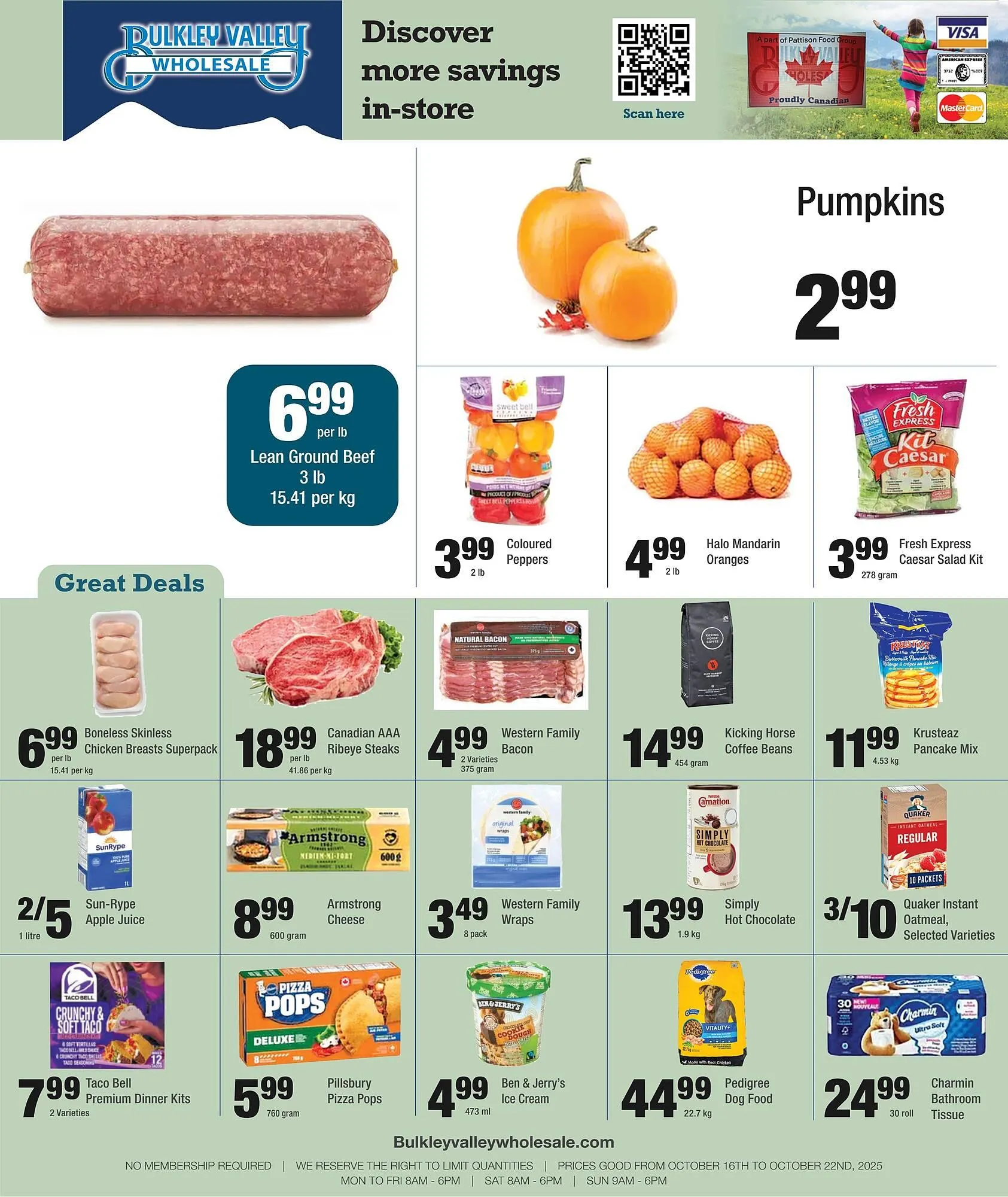 Bulkley Valley Wholesale flyer from October 16 to October 22 2025 - flyer page 1
