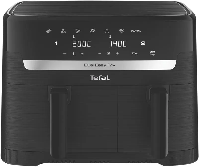 Tefal 8.3 Litre Dual Easy Fry Essential Air Fryer Black