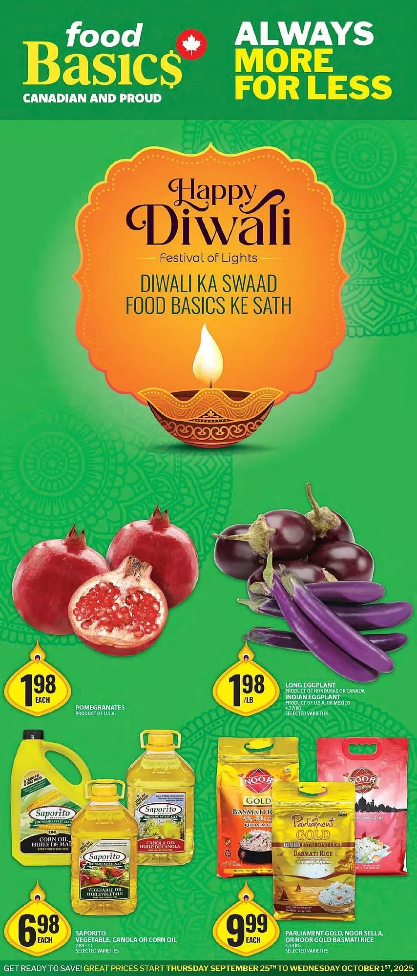 Food Basics flyer from September 25 to October 1 2025 - flyer page 1
