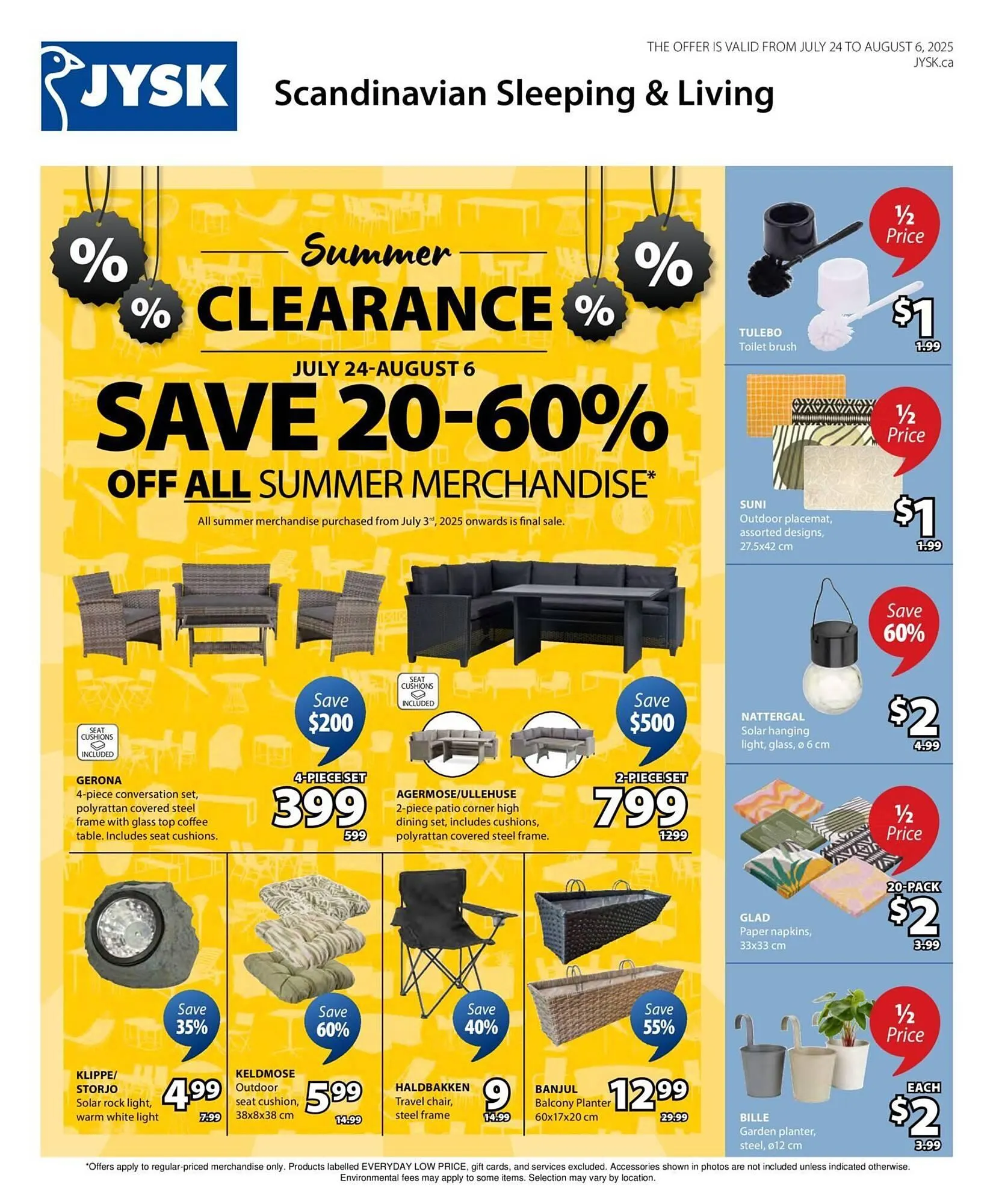 JYSK flyer from July 24 to August 7 2025 - flyer page 1