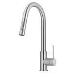 Oletto Contemporary Pull-Down Single Handle Kitchen Faucet in Spot Free Stainless Steel