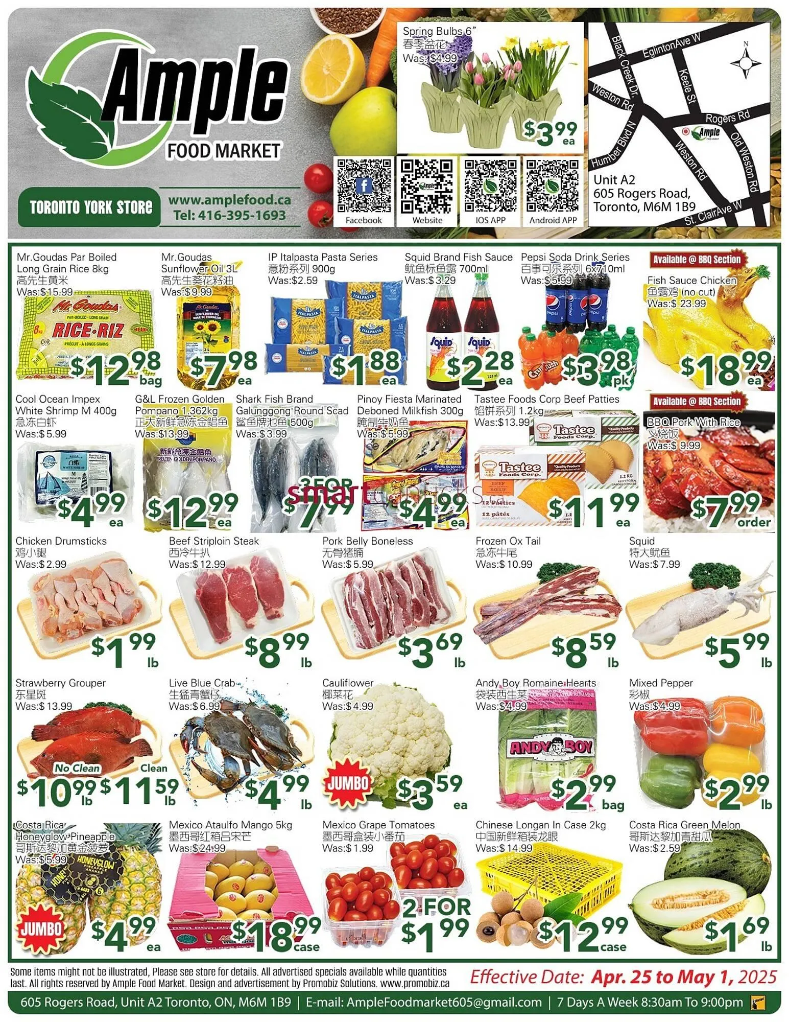 Ample Food Market flyer from April 25 to May 1 2025 - flyer page 1