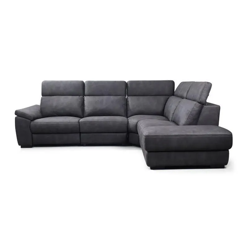 Sectionnel modulaire électrique inclinable avec appuis-tête ajustables et ottoman - 4 mcx