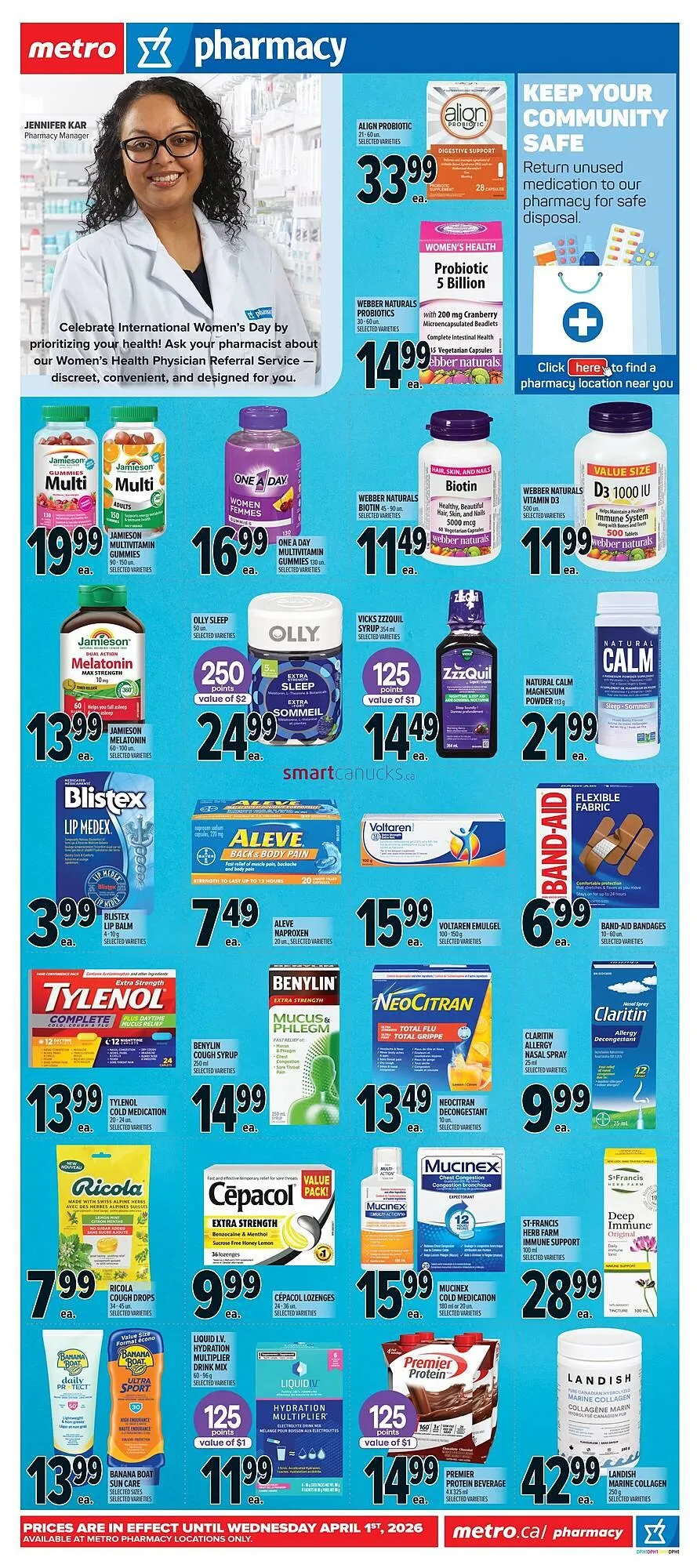 Metro flyer from March 5 to April 1 2026 - flyer page 1