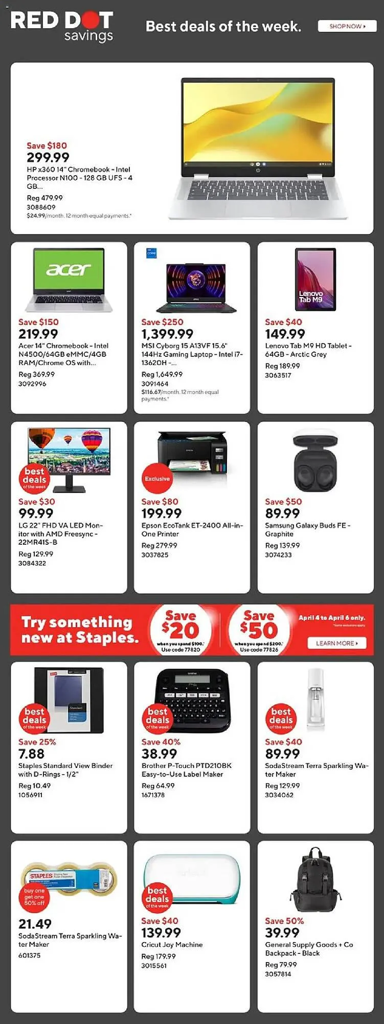 Staples flyer from April 2 to May 8 2025 - flyer page 2