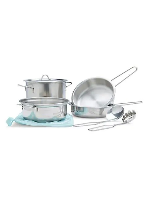 8-Piece Stainless Steel Cookware Play Set
