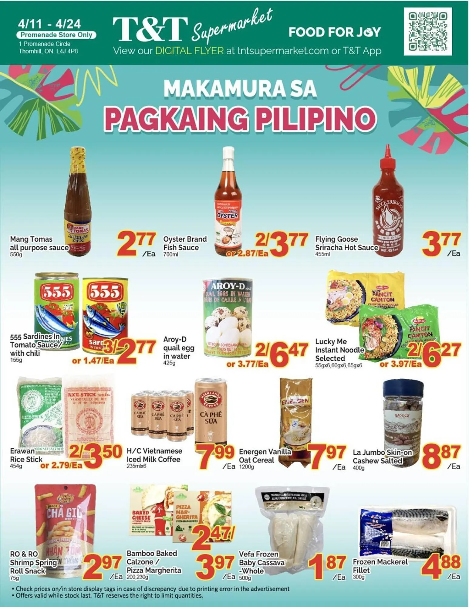 T&T Supermarket flyer from April 11 to April 24 2025 - flyer page 1