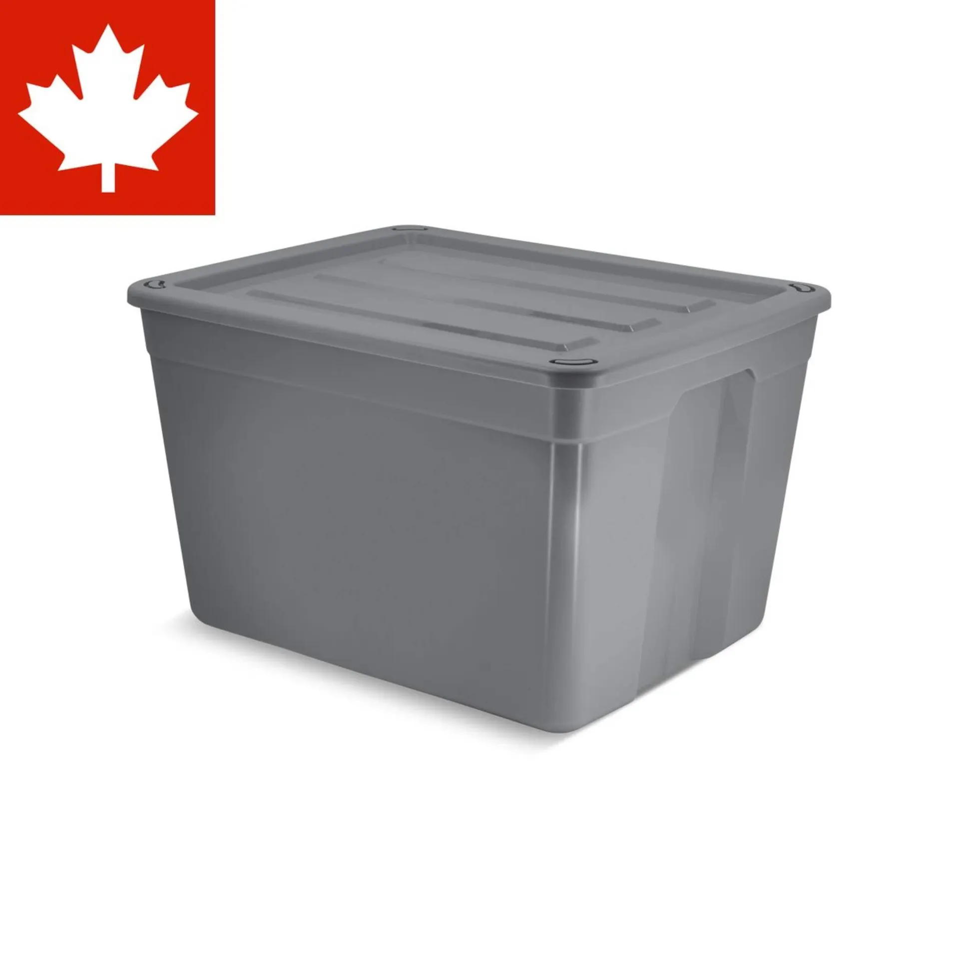 type A Solid Storage Tote with Wheels, 80-L