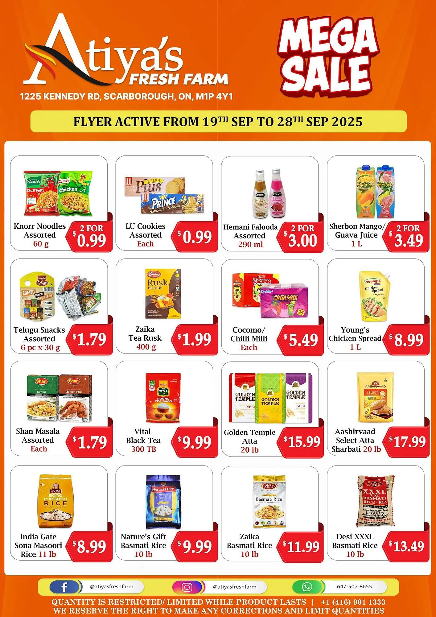 Atiya's Fresh Farm flyer from September 19 to September 25 2025 - flyer page 1