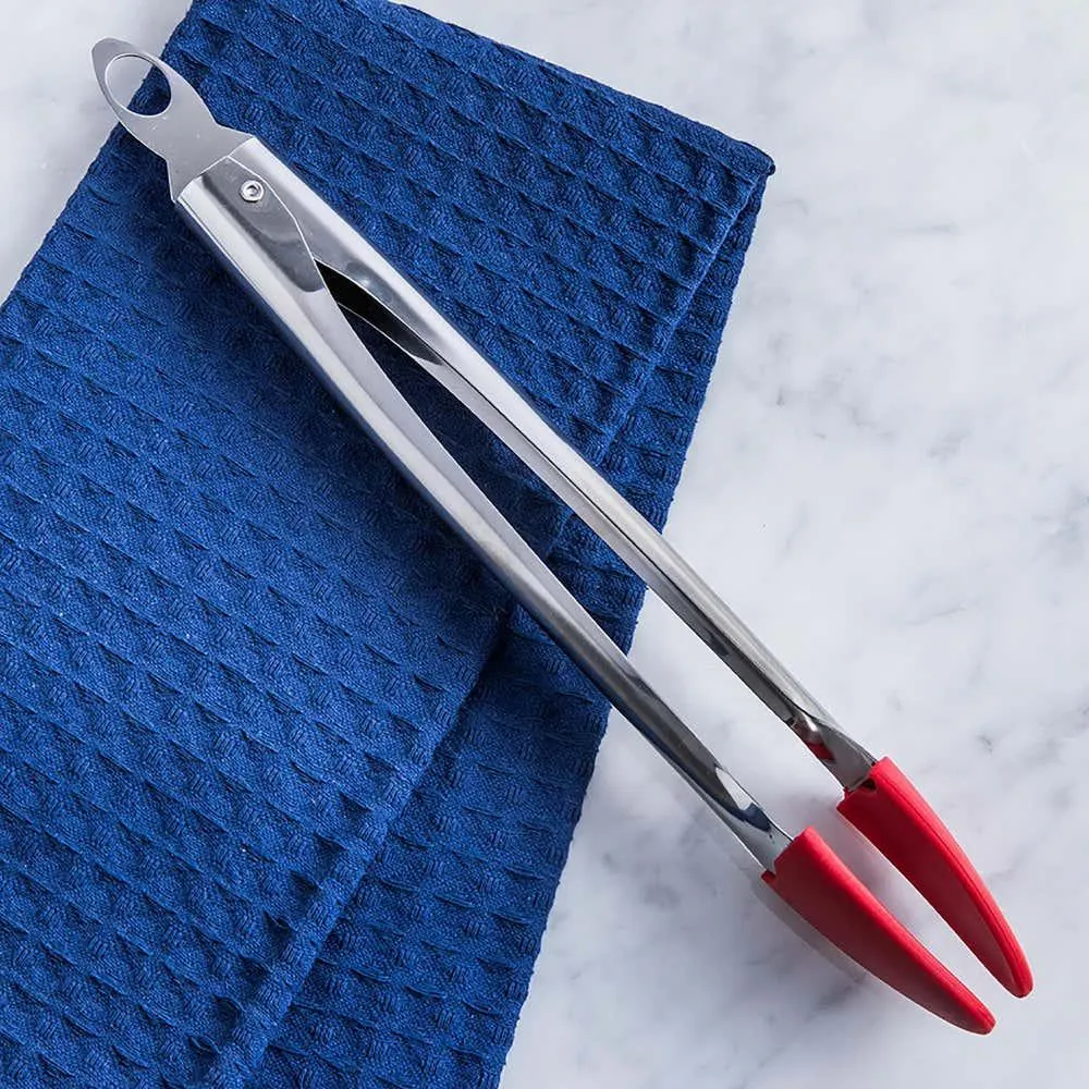 KSP Chroma Large Silicone Tip Locking Tongs - Red