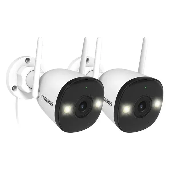 Defender AI POWERED 4K Guard Pro Wi-Fi Plug-in Power Security Cameras, 2-pack
