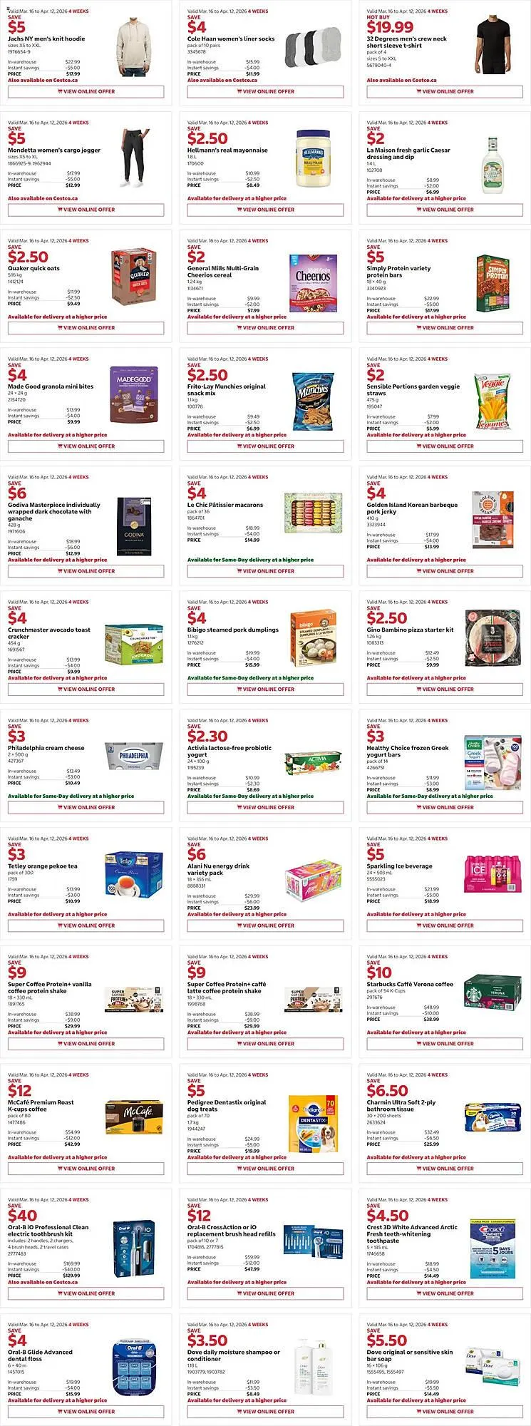 Costco flyer from March 16 to April 13 2026 - flyer page 2