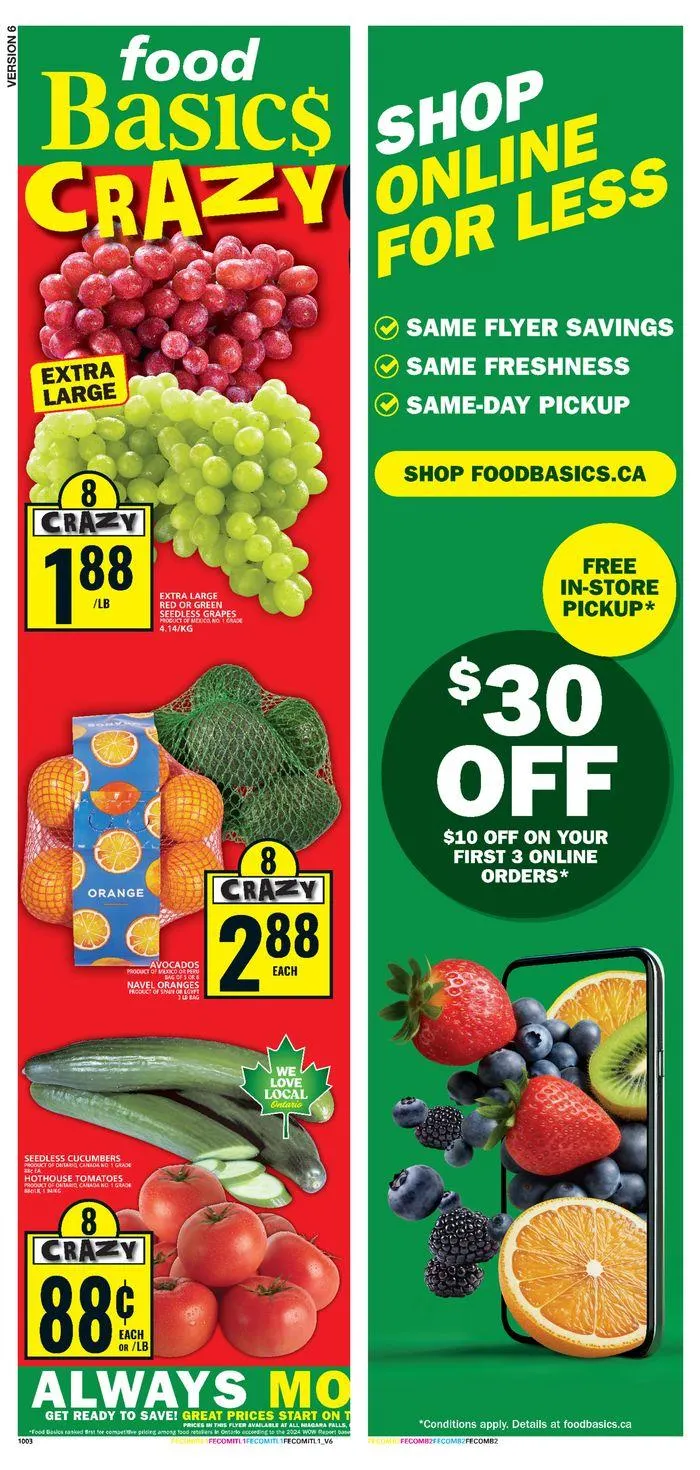 Food Basics weekly flyer from June 20 to June 26 2024 - flyer page 1