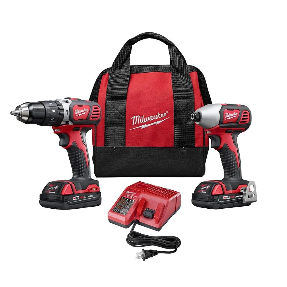 M18 18V Lithium-Ion Cordless Hammer Drill/Impact Driver Combo Kit (2-Tool) w/ (2) 1.5Ah Batteries