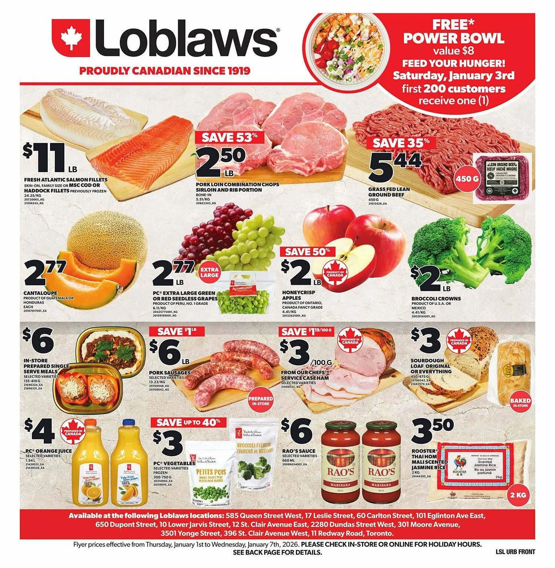 Loblaws flyer from January 1 to January 8 2026 - flyer page 1