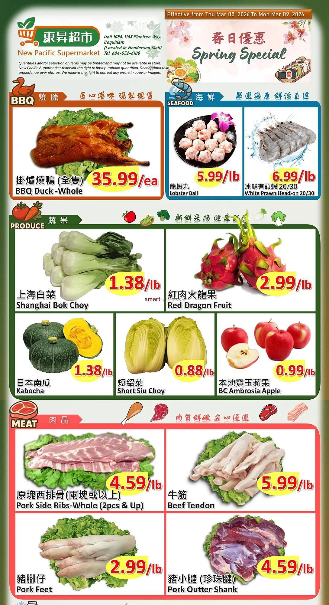 New Pacific Supermarket flyer - 1