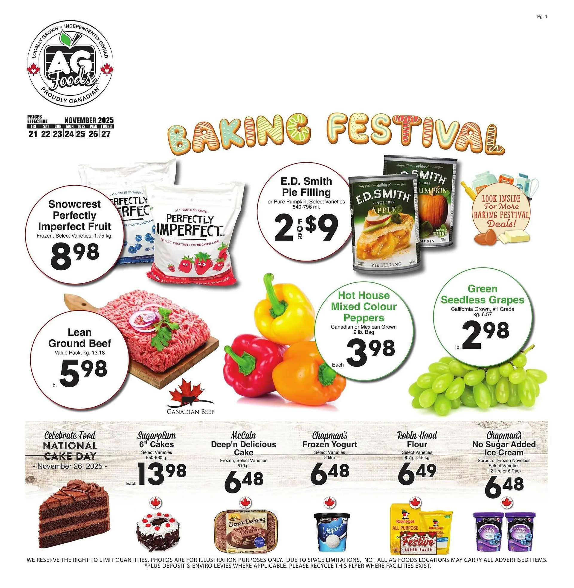 AG Foods flyer from November 21 to November 27 2025 - flyer page 1