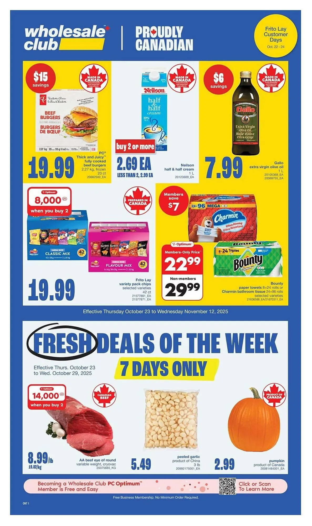 Wholesale Club flyer from October 23 to October 30 2025 - flyer page 1