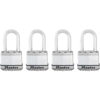 Pack of 4 Laminated Key Padlocks - 1 3/4" - Steel