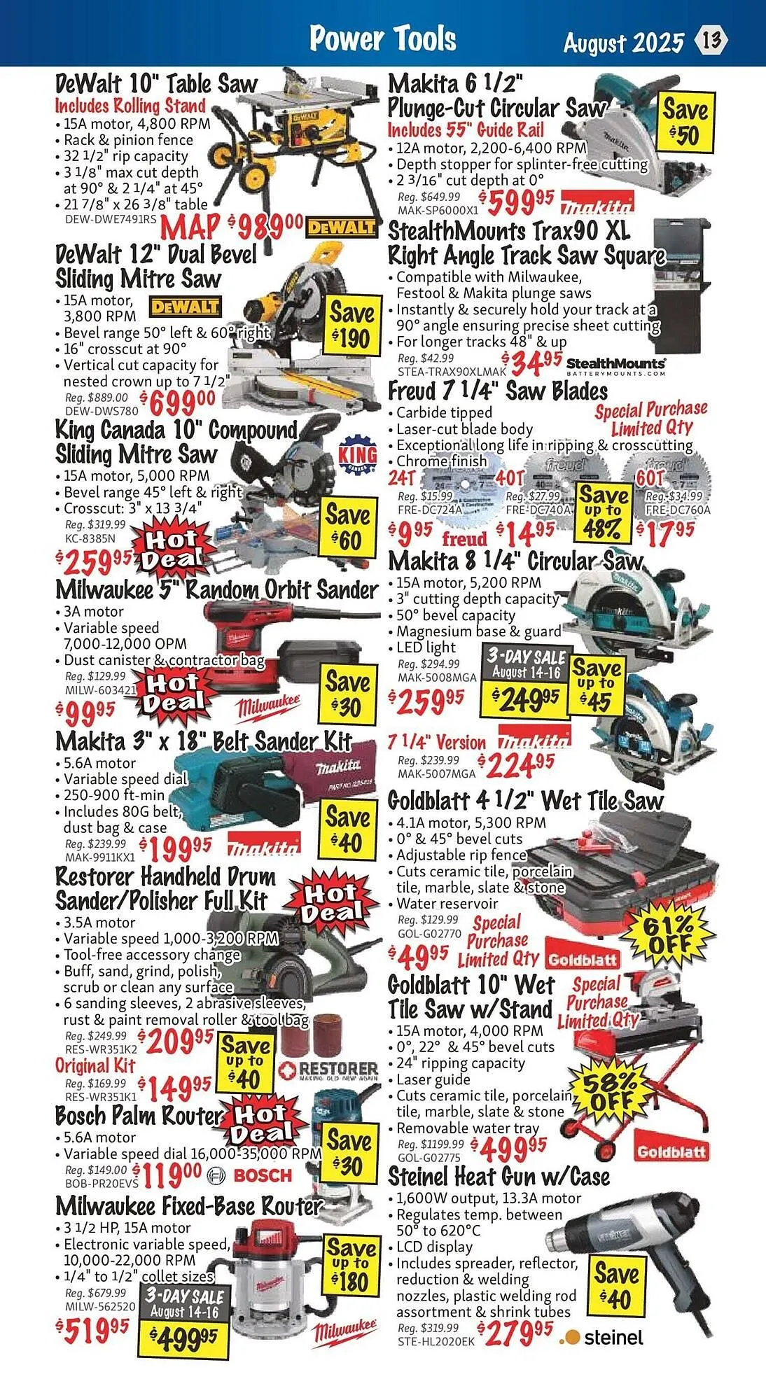KMS Tools flyer from August 1 to August 8 2025 - flyer page 13