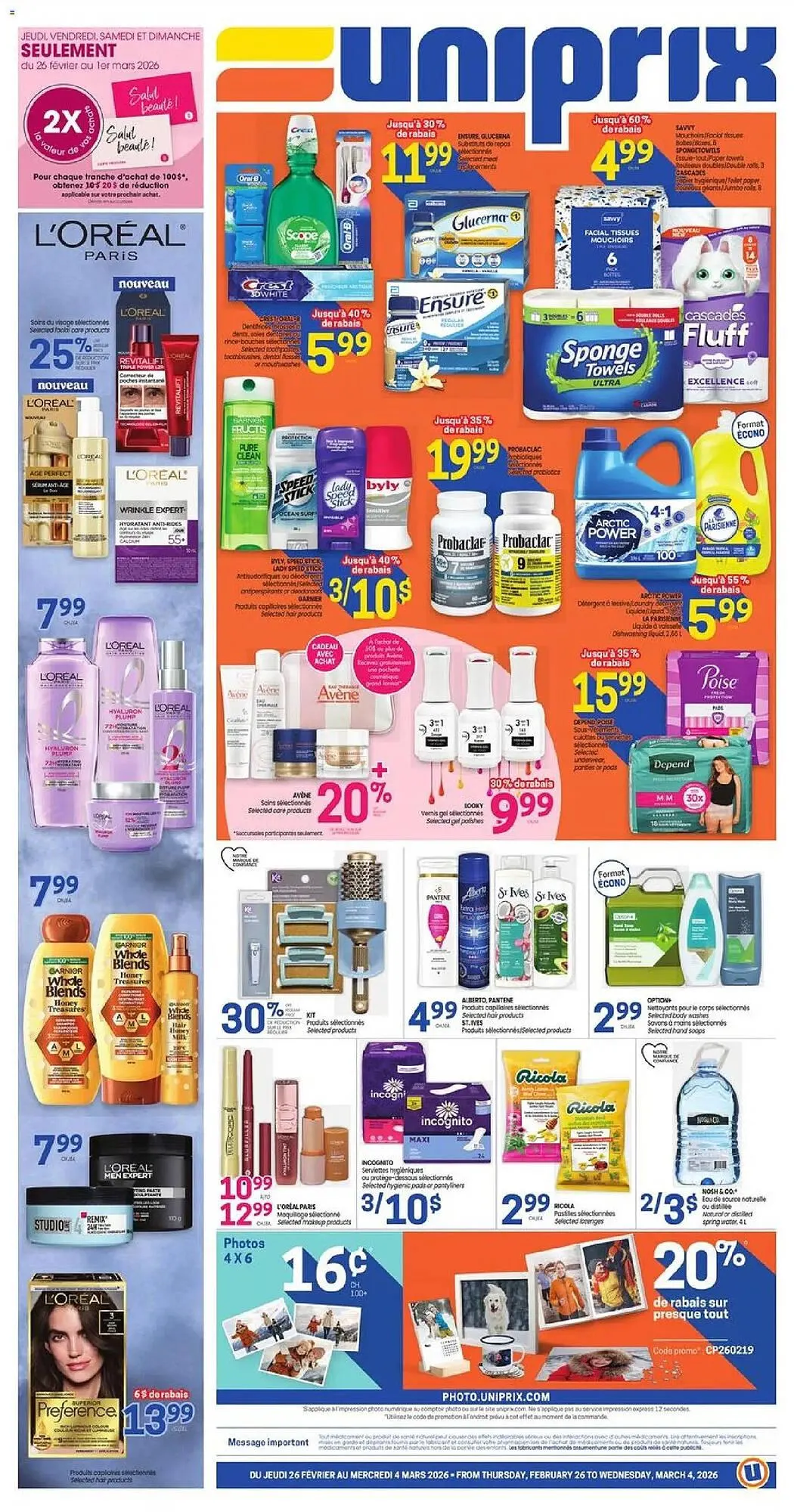 Uniprix flyer from February 26 to March 5 2026 - flyer page 1