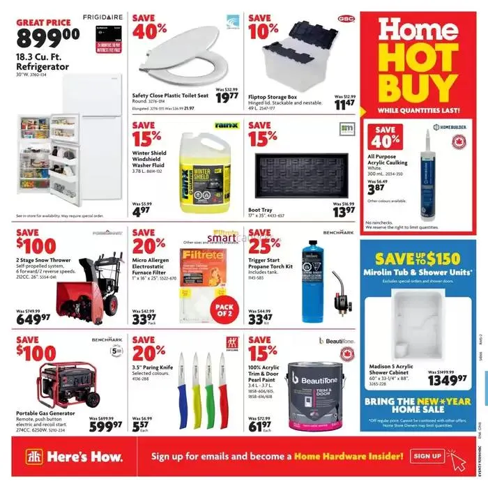 Home Hardware weekly flyer from January 2 to January 15 2025 - flyer page 12