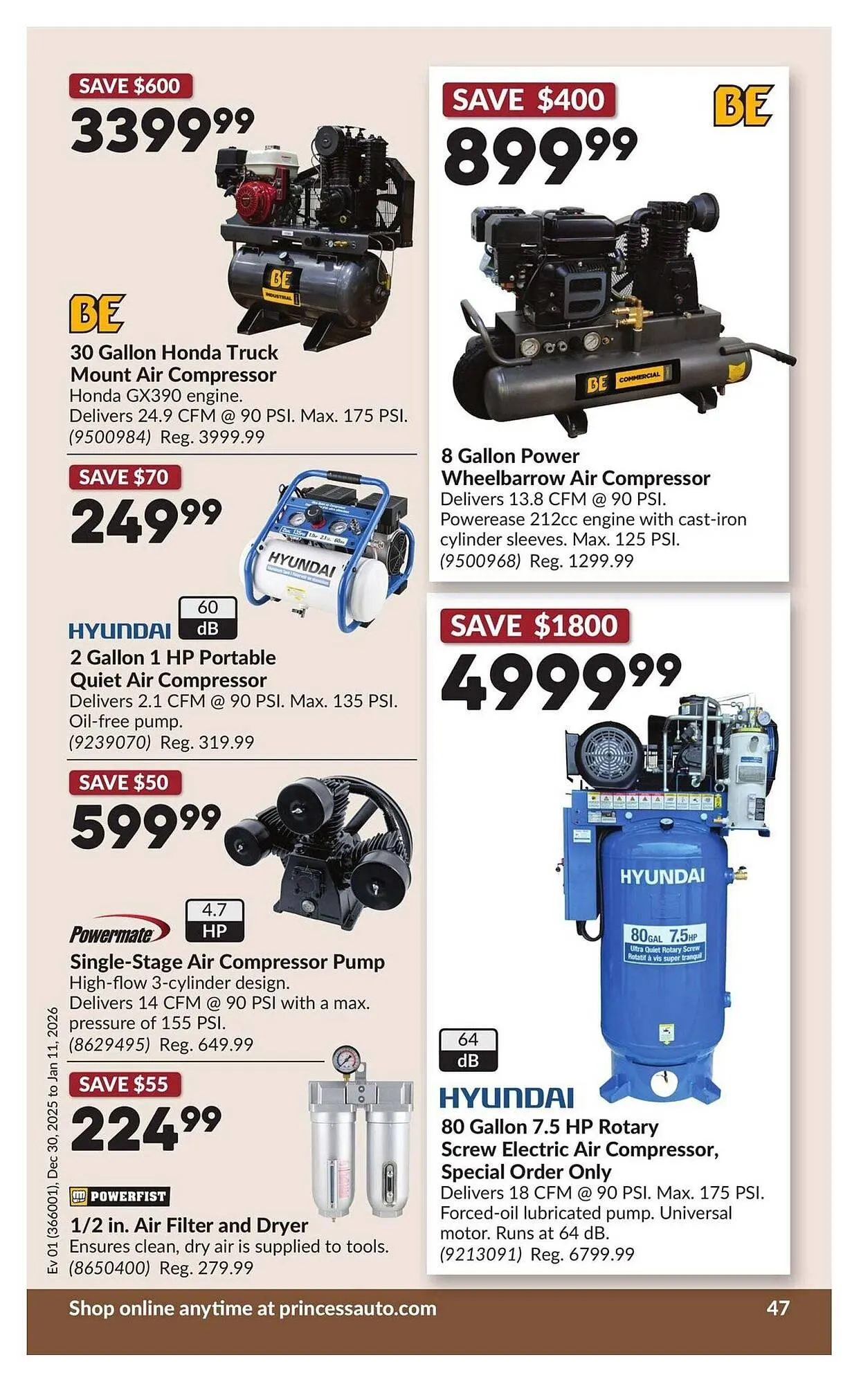 Princess Auto flyer from December 26 to January 2 2026 - flyer page 51