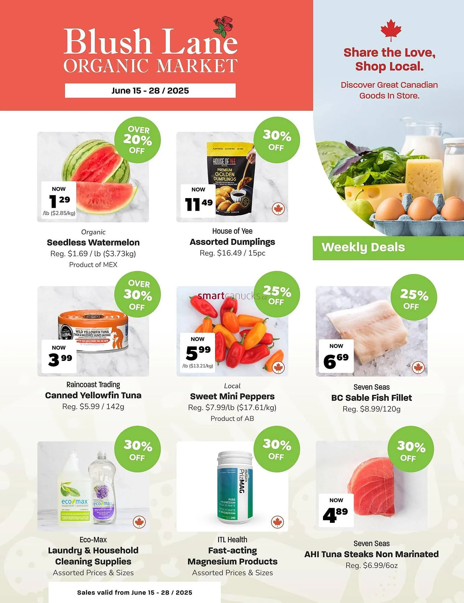 Blush Lane Organics flyer from June 15 to June 28 2025 - flyer page 1